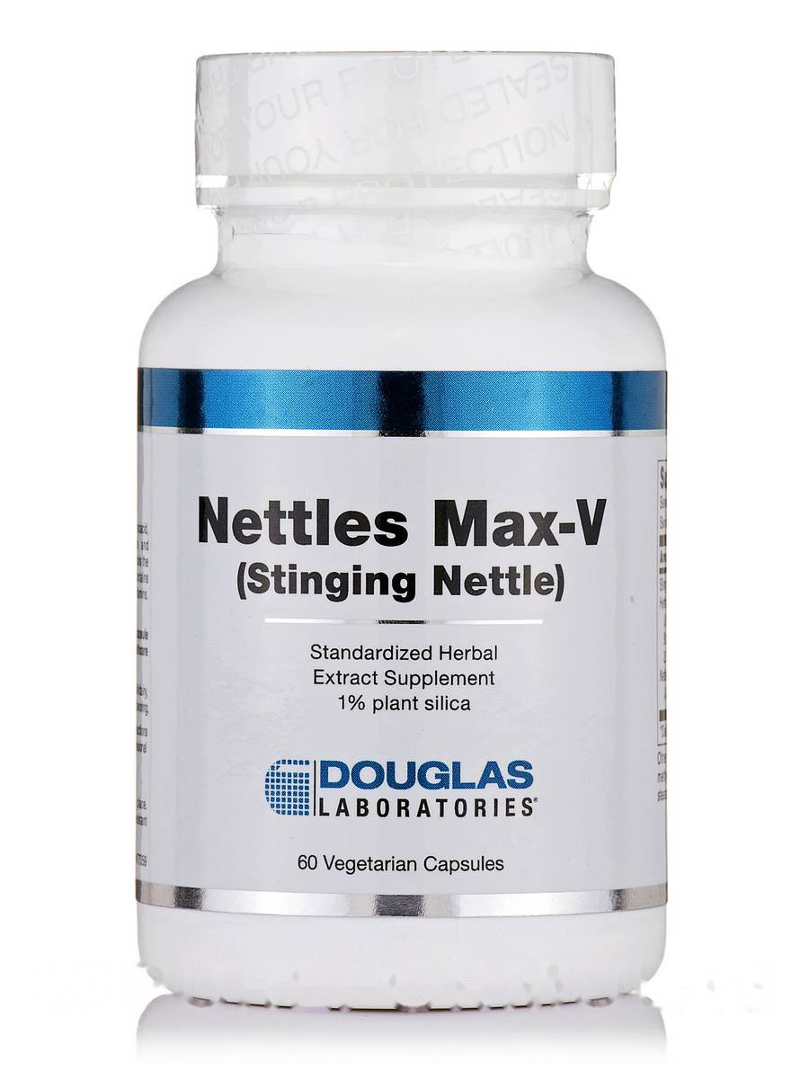 Кропива Макс-V (язва кропиви), Nettles Max-V, Douglas Laboratories, 60 вегетаріанських капсул BX179
