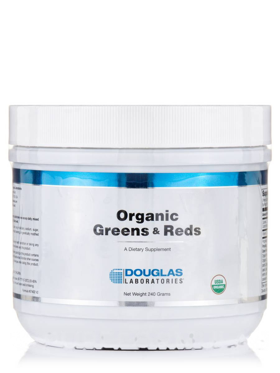 Органик зелений і червоний, Organic Greens and Reds, Douglas Laboratories, 240 грамів BX940, фото 1