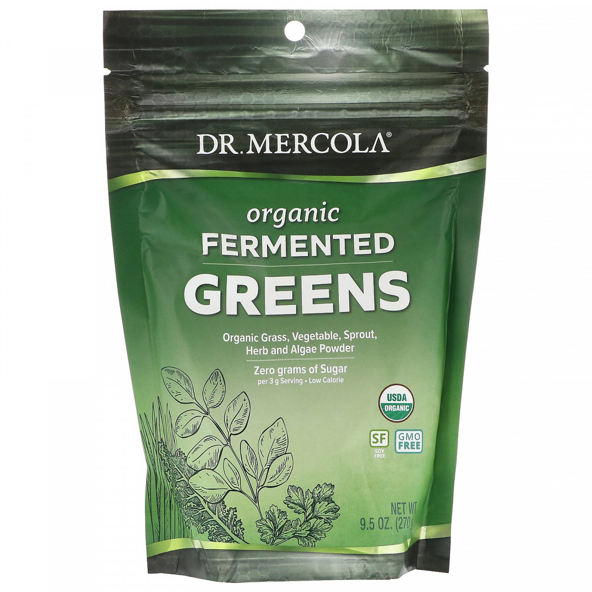 Органічна ферментована зелень, Dr. Mercola, 270 г BX947