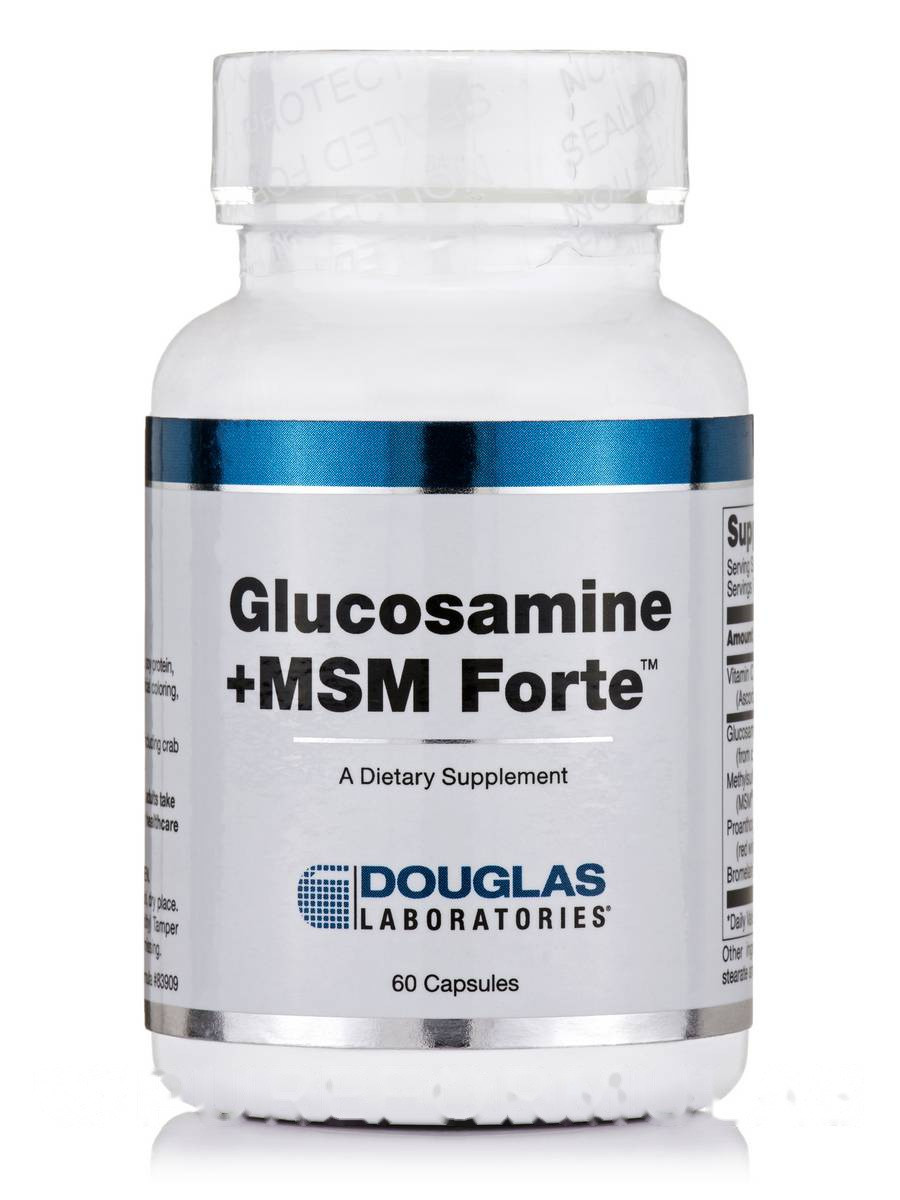 Глюкозамін + МСМ Форте, Glucosamine + MSM Forte, Douglas Laboratories, 60 капсул BX188