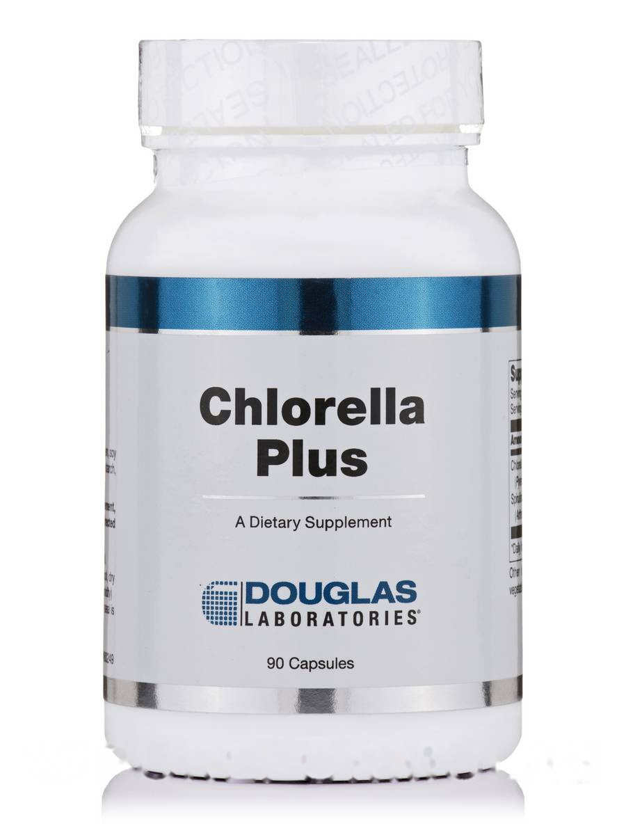 Хлорела, Chlorella Plus, Douglas Laboratories, 90 капсул BX141, фото 1