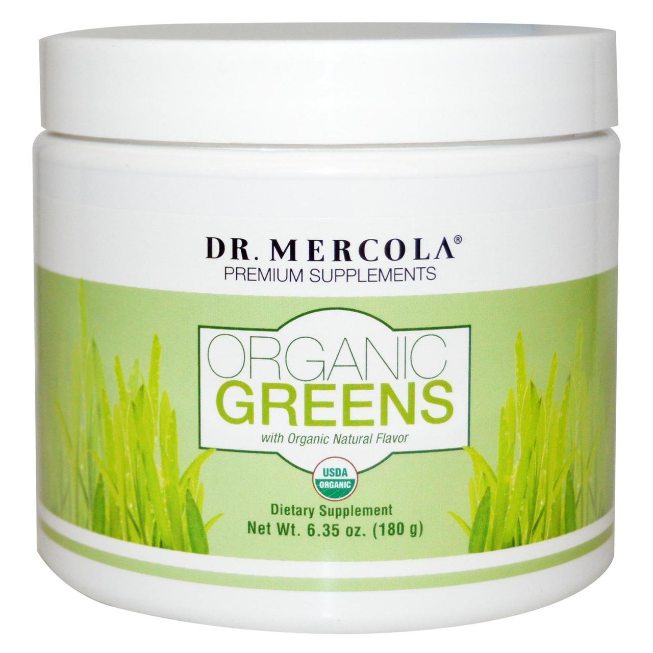 Зелена їжа, Organic Greens, Dr. Mercola, 180 г BX950