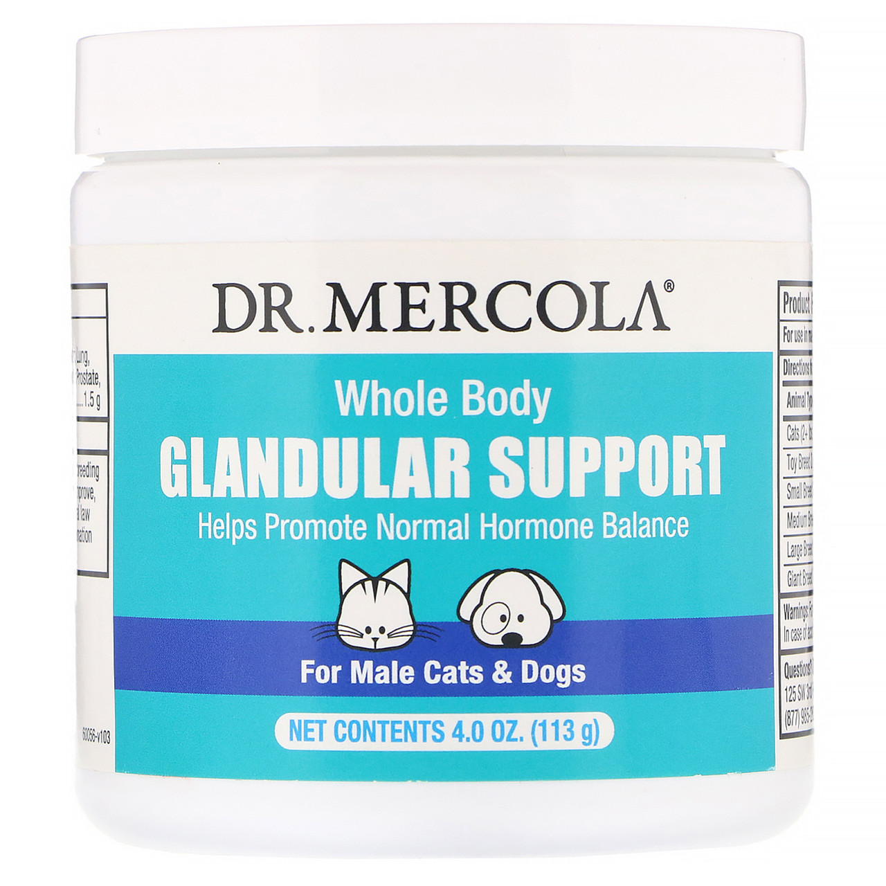 Dr. Mercola, Healthy Pets, Whole Body Glandular Support, For Male Dogs, 4.0 oz (113 g) BX955