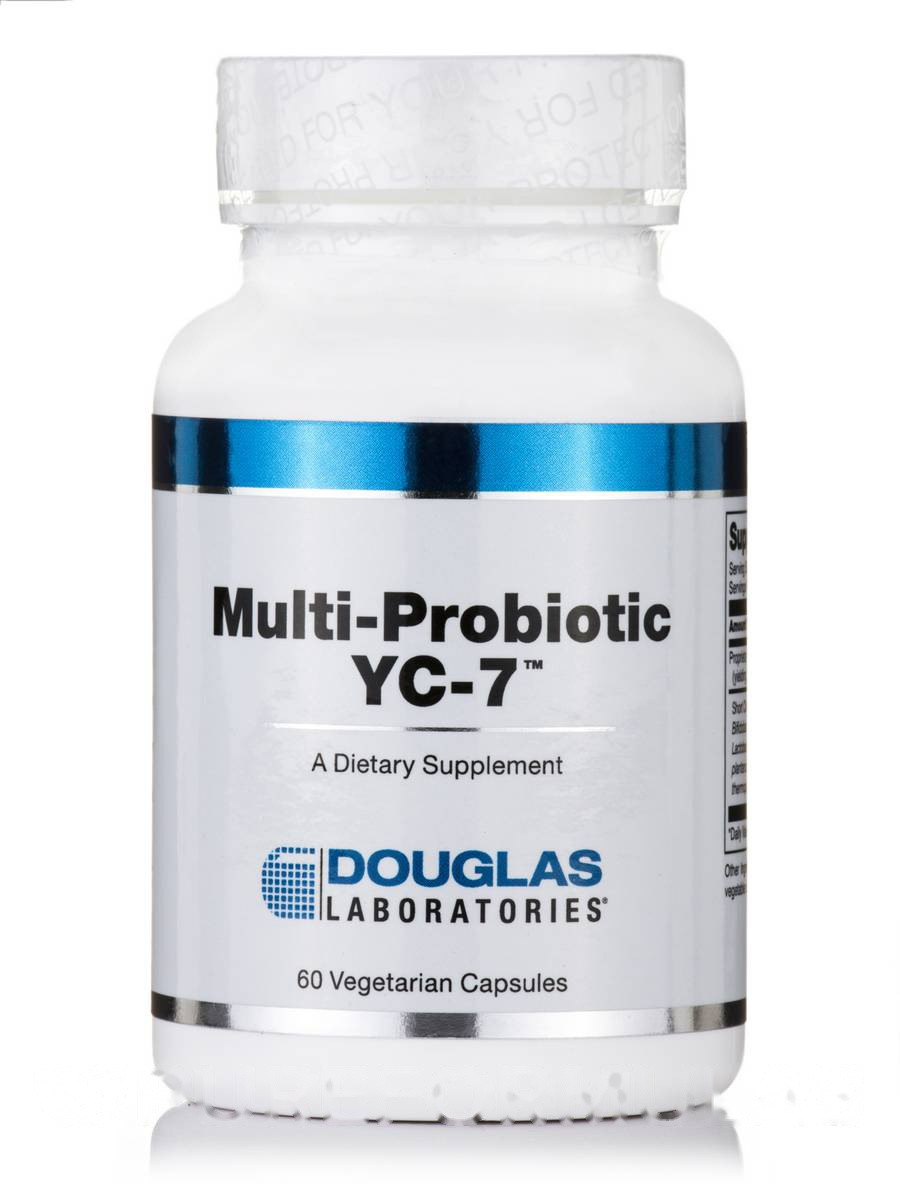 Мультипробіотик YC-7, Multi-Probiotic YC-7, Douglas Laboratories, 60 вегетаріаскових капсул BX199