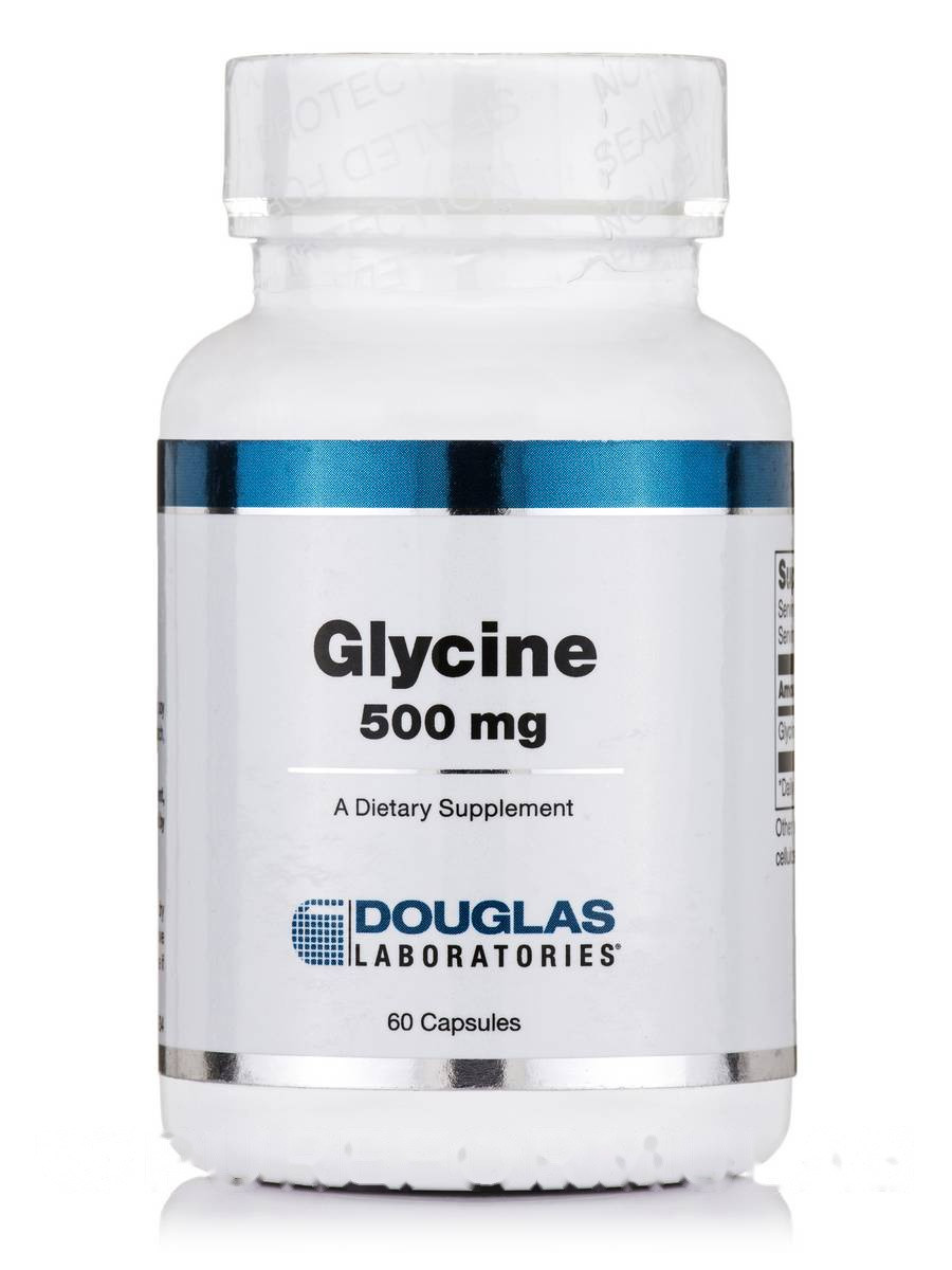 Гліцин 500 мг, Glycine, Douglas Laboratories, 60 капсул BX215