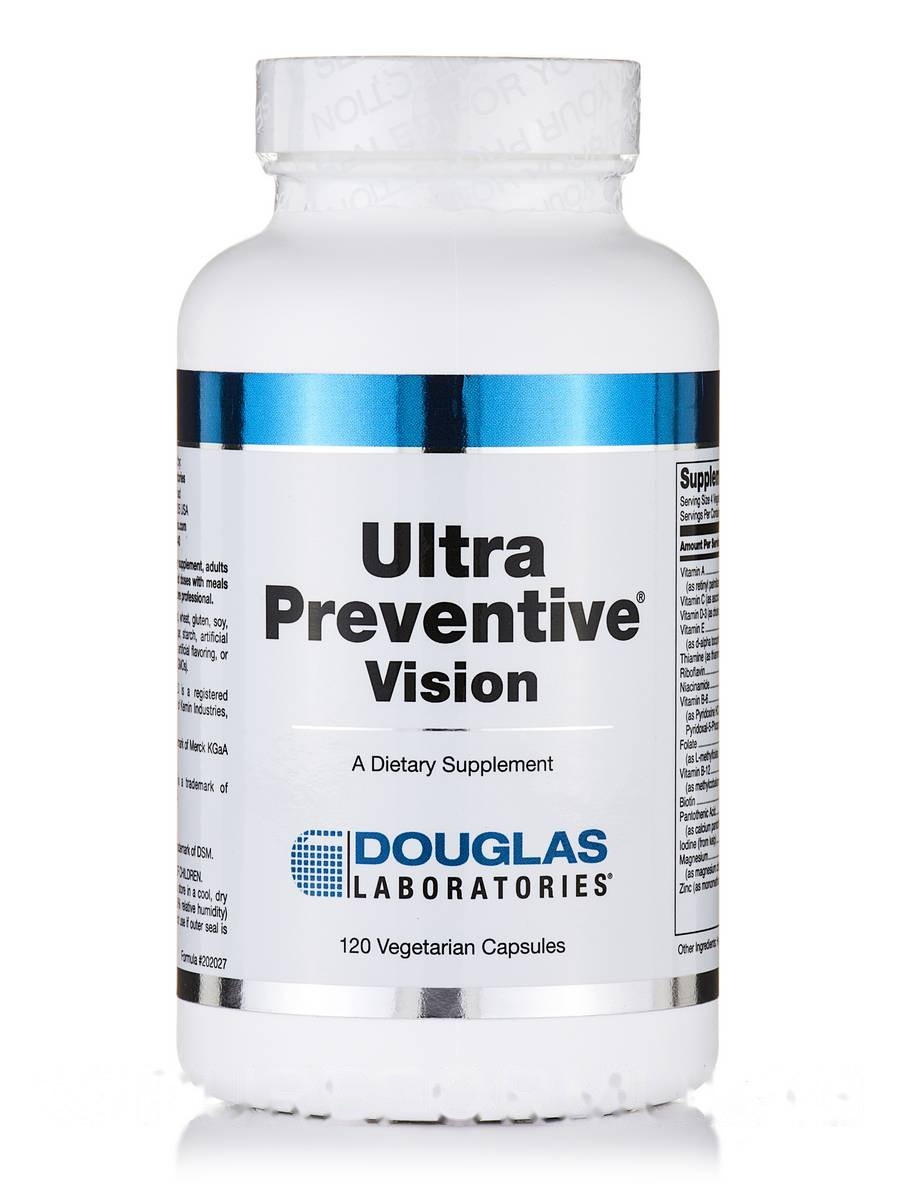 Ультр профілактика зору, Ultra Preventive Vision, Douglas Laboratories, 120 вегетаріанських капсул BX336