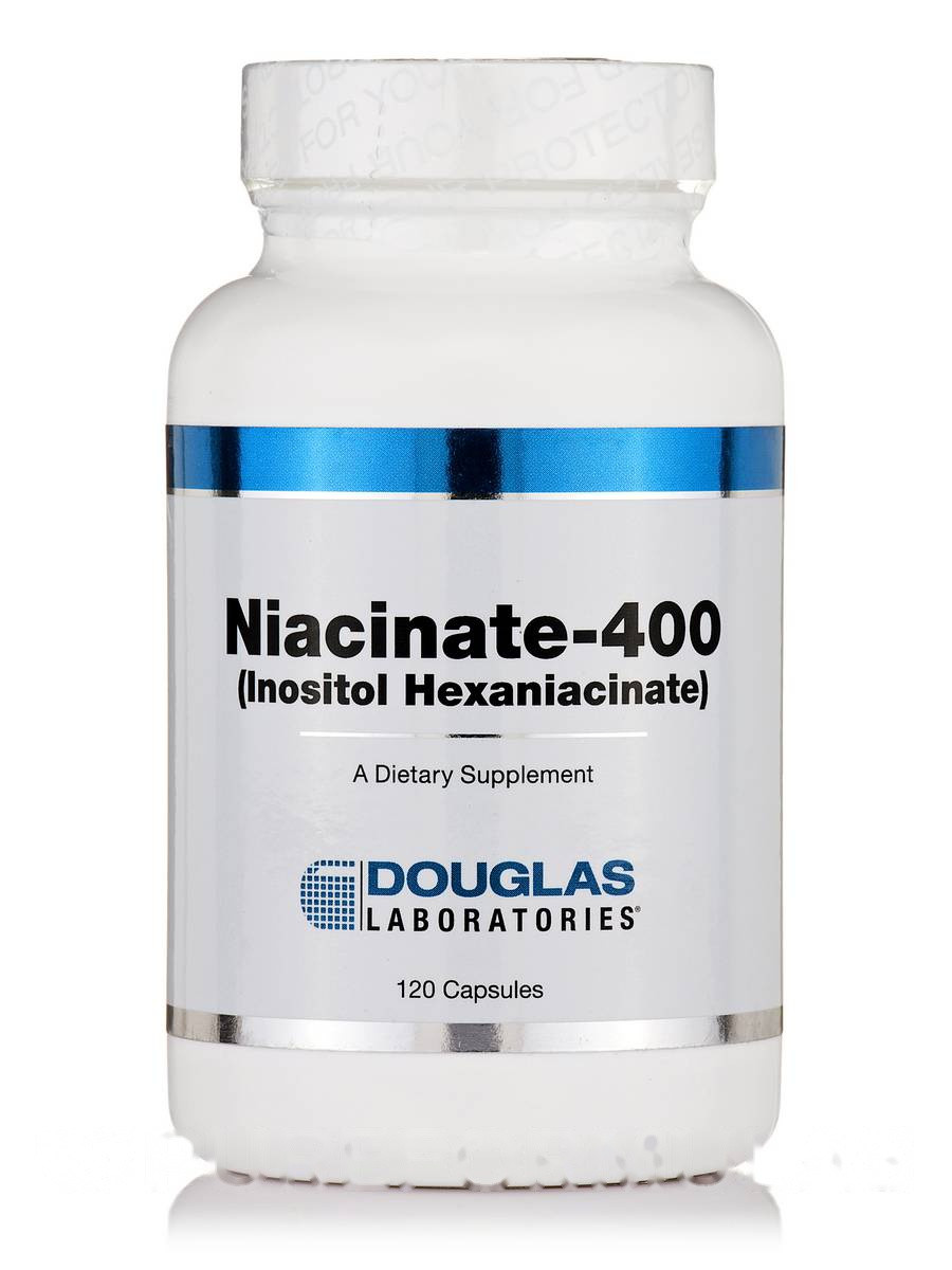 Ніацинат-400 (інозитол-гексаньяцинат), Niacinate-400, Douglas Laboratories, 120 капсул BX337