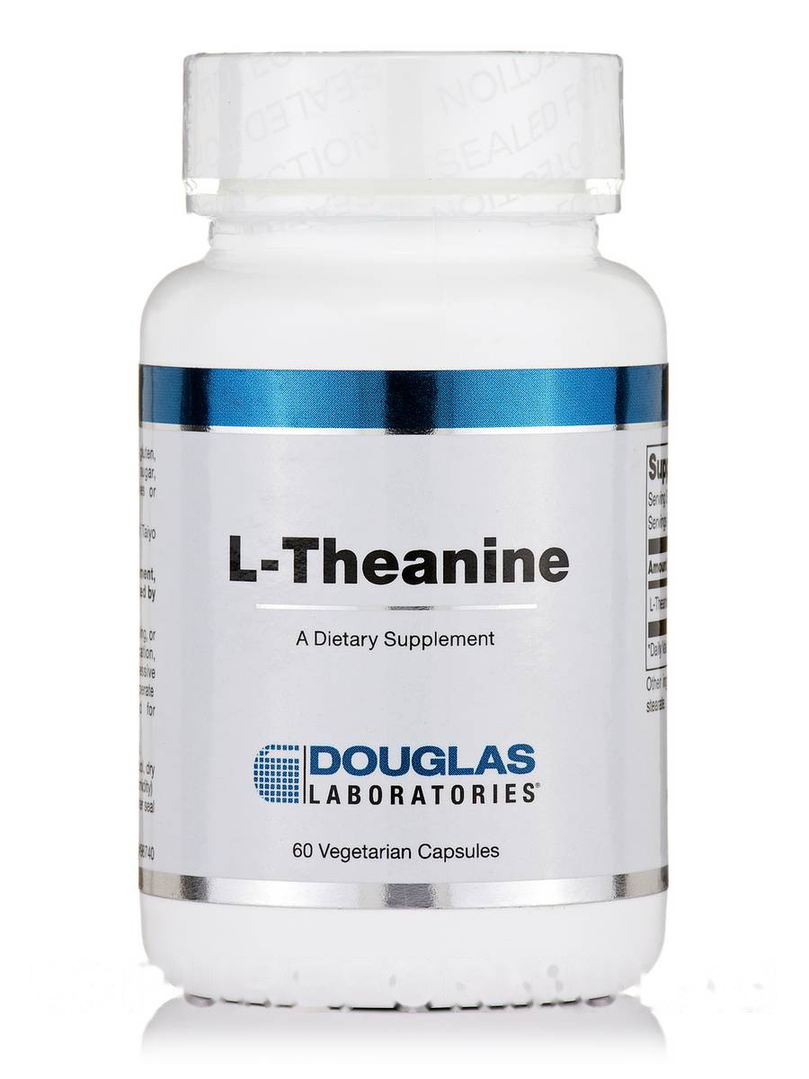 L-теанін, L-Theanine, Douglas Laboratories, 60 вегетаріанських капсул BX227, фото 1