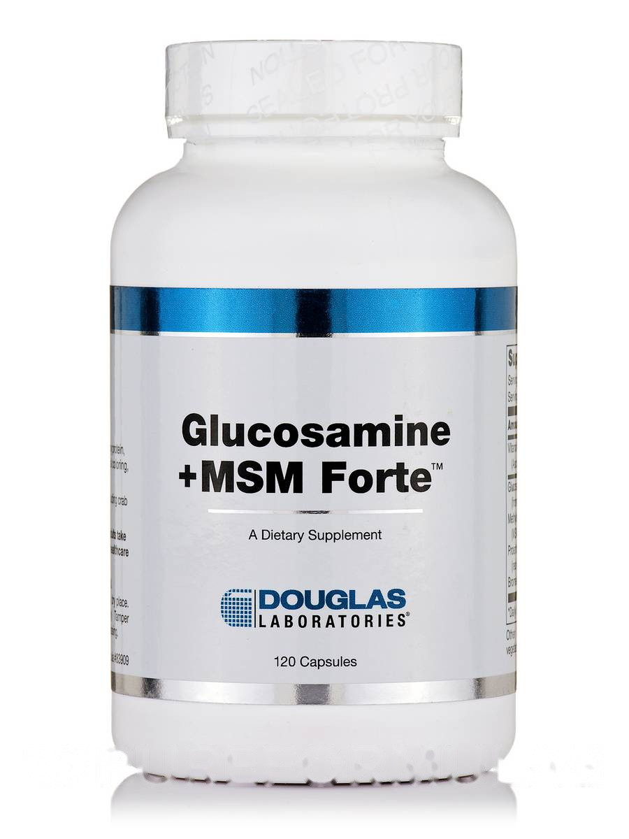 Глюкозамін + МСМ Форте, Glucosamine + MSM Forte, Douglas Laboratories, 120 капсул BX348, фото 1