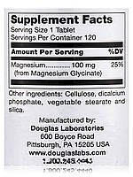 Гліцинат магнію, Magnesium Glycinate, Douglas Laboratories, 120 таблеток BX355, фото 5