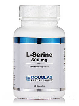 L-серин 500 мг, L-Serine, Douglas Laboratories, 60 капсул BX242
