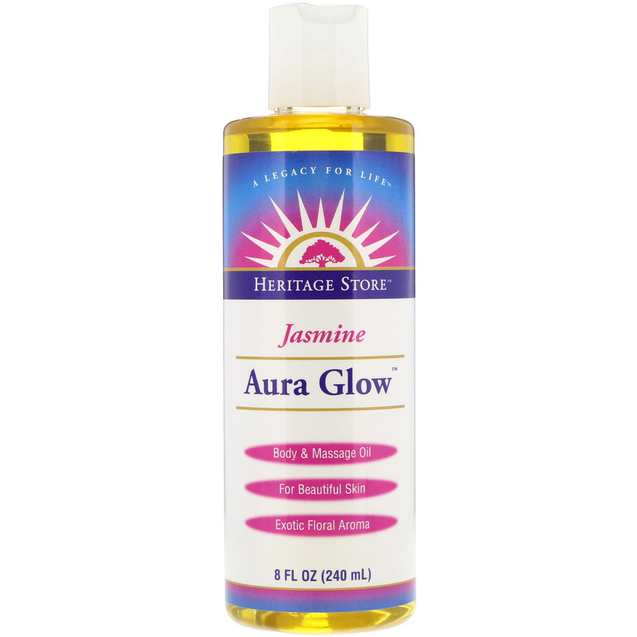 Heritage Store, Aura Glow, жасмин, 8 рідких унцій (240 мл) BX839