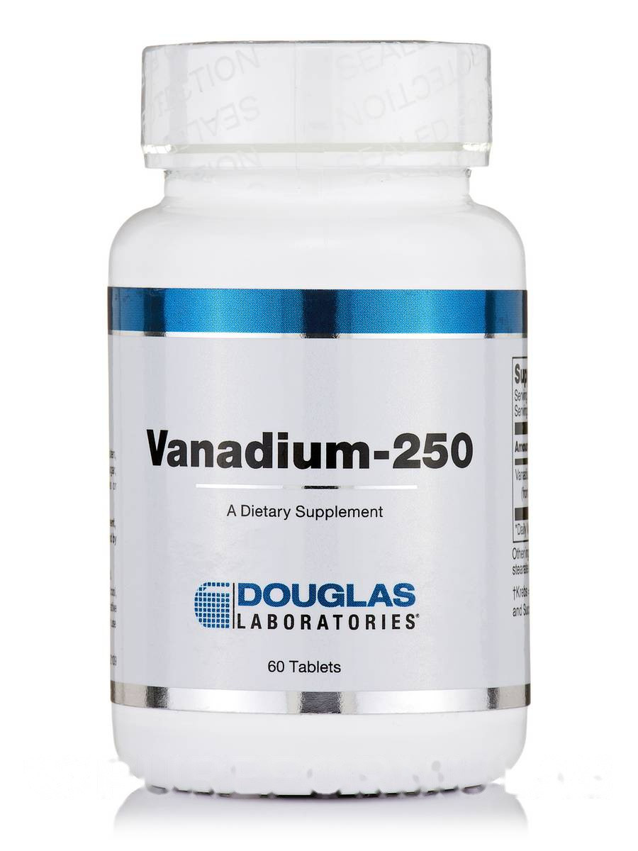 Ванадий-250, Vanadium-250, Douglas Laboratories, 60 таблеток BX252, фото 1
