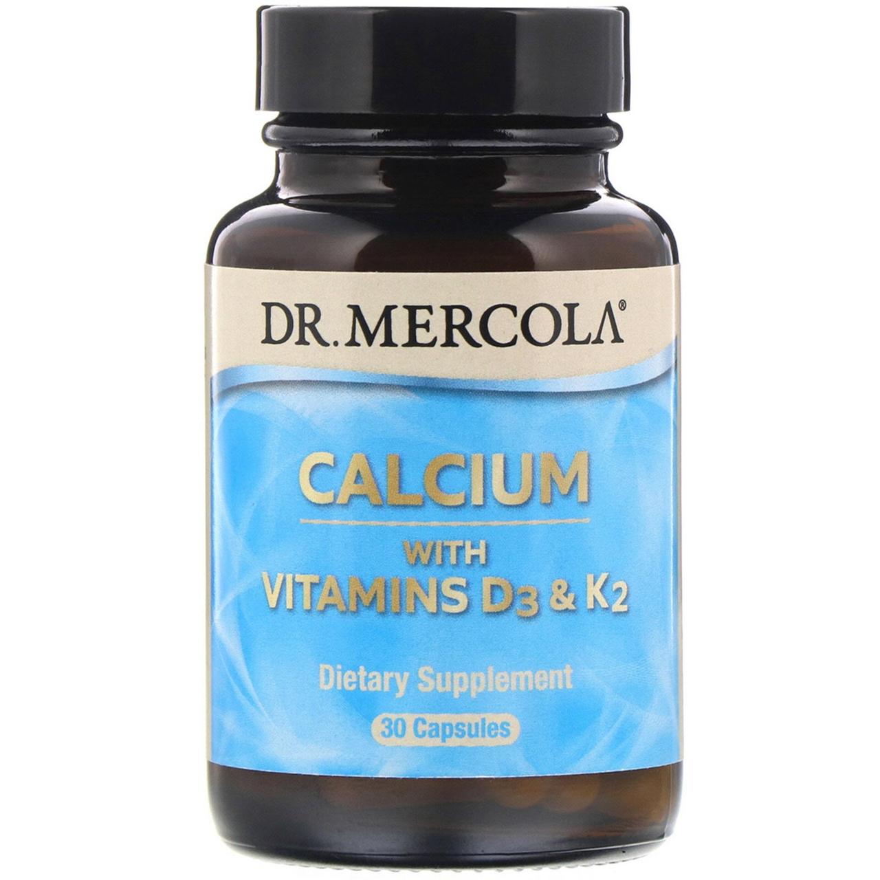 Dr. Mercola, Кальцій із вітамінами D3&K2, 30 капсул BX889