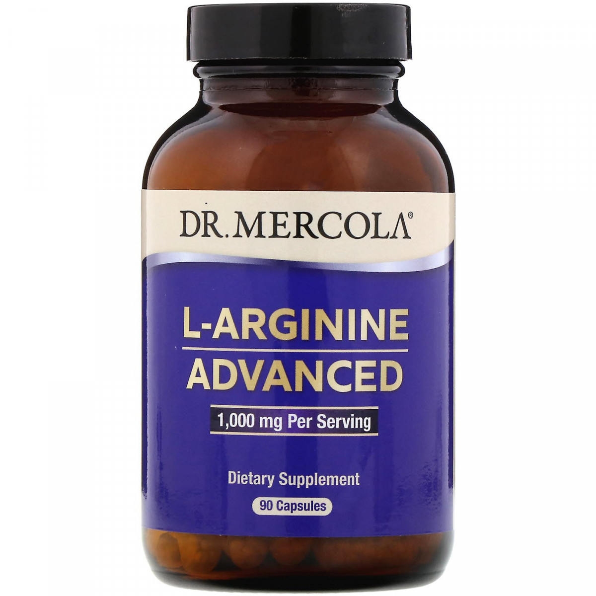 L-аргінін із покращеною рецептурою, Dr. Mercola, 1000 мг, 90 капсул BX255