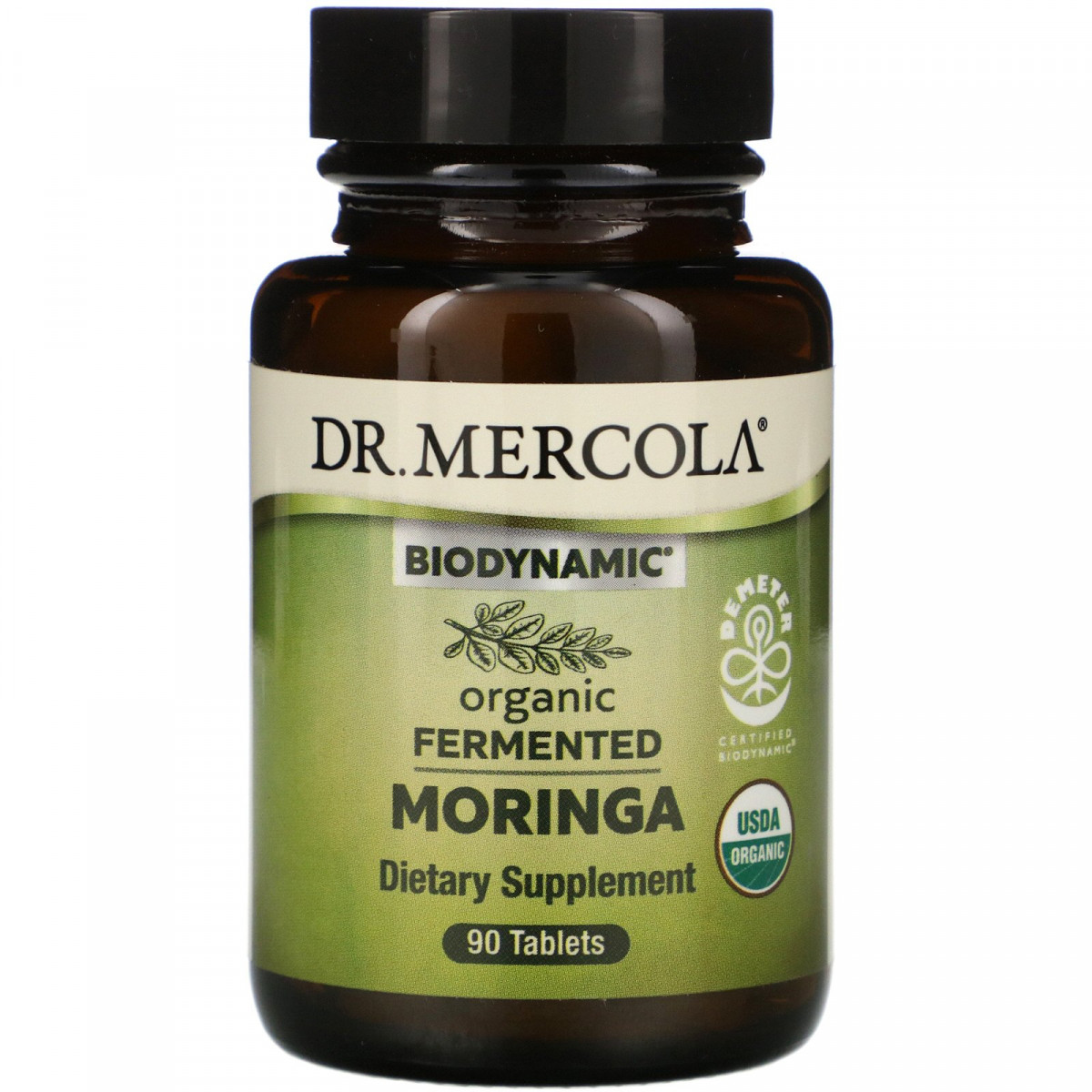 Органічна ферментована моринга, Biodynamic, Organic Fermented Moringa, Dr. Mercola, 90 таблеток BX261
