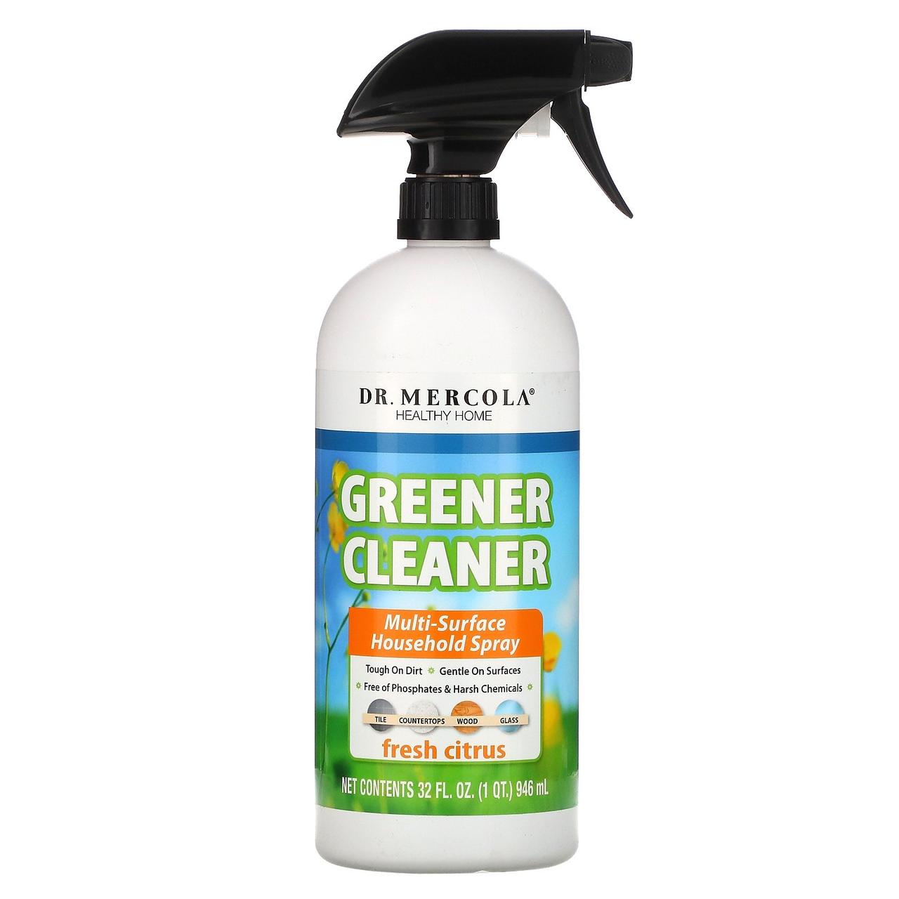 Dr. Mercola, Greener Cleaner, Multi Surface Household Spray, Fresh Citrus, 32 fl oz (946 ml) BX905