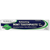 Dr. Mercola, Refreshing Mint Toothpaste with Tulsi, Fluoride-Free, Cool Mint, 3 oz (85 g) BX916, фото 3