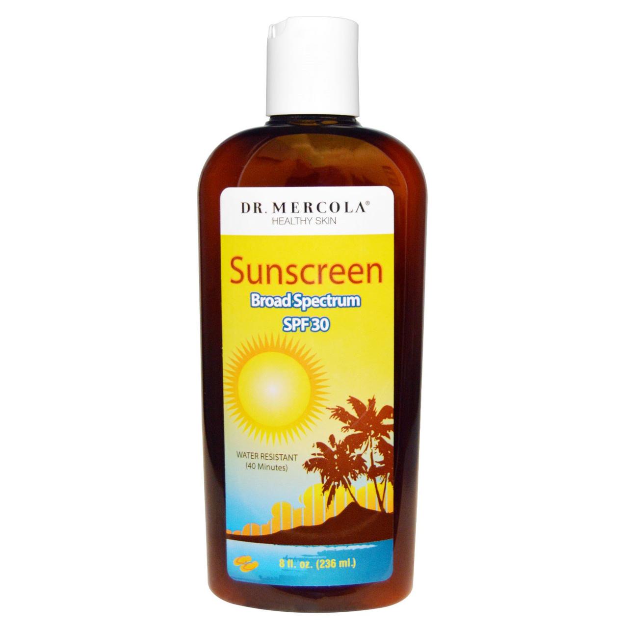 Сонцезахисний крем SPF 30 (без запаху) Sunscreen, Dr. Mercola, 236 мл. BX918