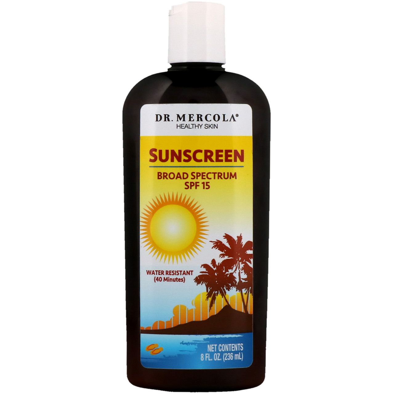 Сонцезахисний крем, SPF 15 (Sunscreen), Dr. Mercola, 236 мл. BX919