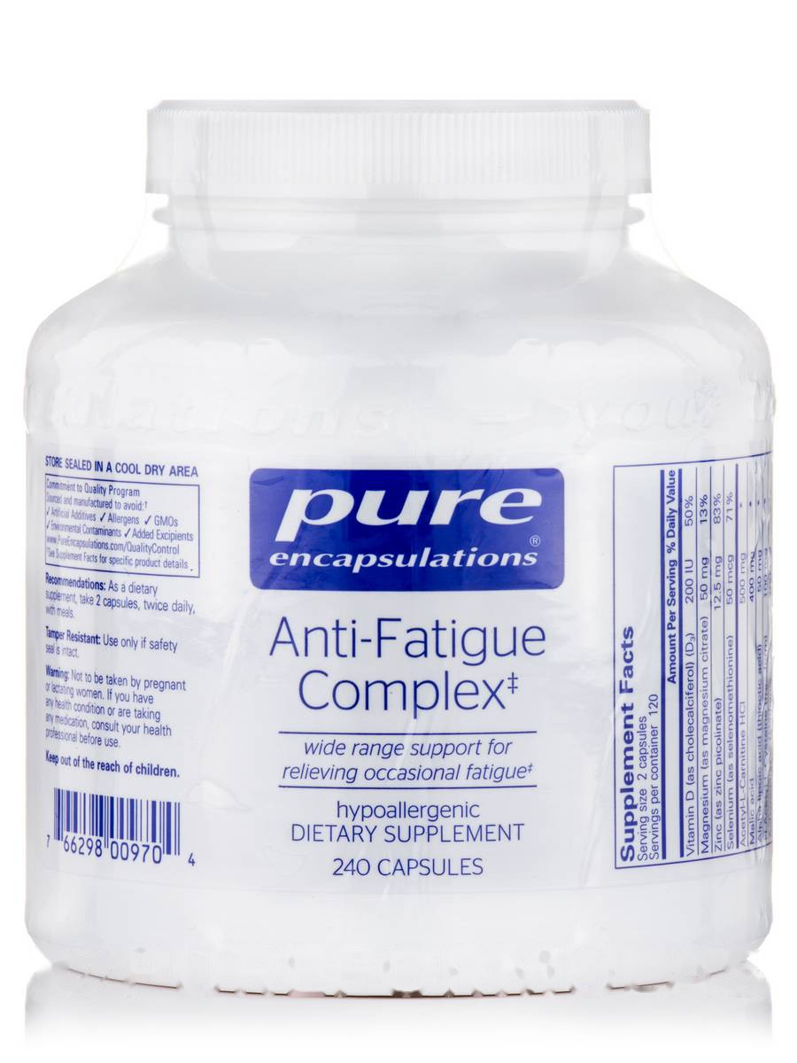 Комплекс проти втоми, Pure Encapsulations, Anti-Fatigue Complex 240 капсул BX880