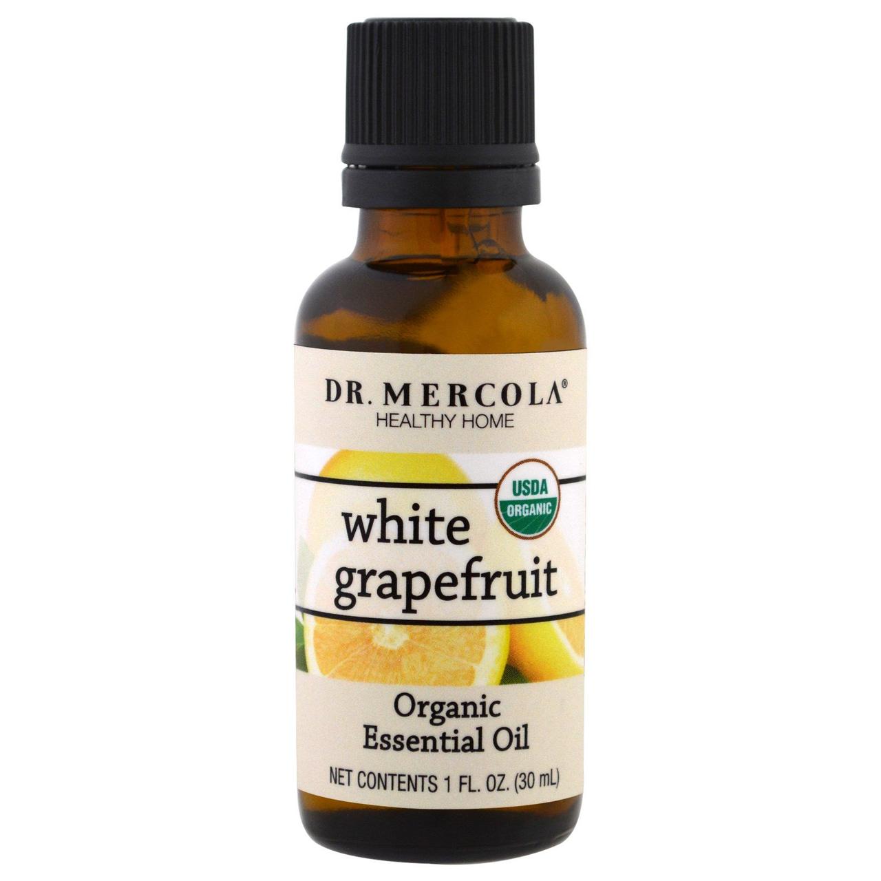 Dr. Mercola, Органічна ефірна олія, білий грейпфрут, 1 унція (30 мл) BX922
