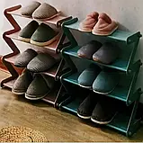 Органайзер полку для взуття компактна стоянка складна Shoe Rack YH 8802 зберігання речей і взуття, фото 3