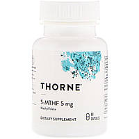 Метилфолат, 5-MTHF, Thorne Research, 5 мг, 60 капсул