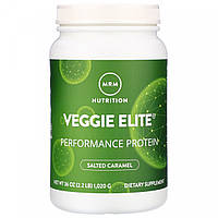 Протеин Veggie Elite Performance, соленая карамель, MRM, 2,2 фунта (1,020 г)