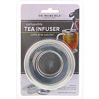 Dr. Mercola, Healthy Home, Collapsible Tea Infuser with Drip Catcher, 1 Stainless Steel Infuser BX953, фото 4