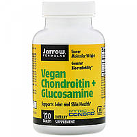 Вегетарианский хондроитин + глюкозамин, Vegan Chondroitin + Glucosamine, Jarrow Formulas, 120 таблеток