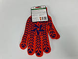 Хозові рукавички щільні 7кл/5н оранжувая з пвх покриттям "Doloni (10 пар), фото 4