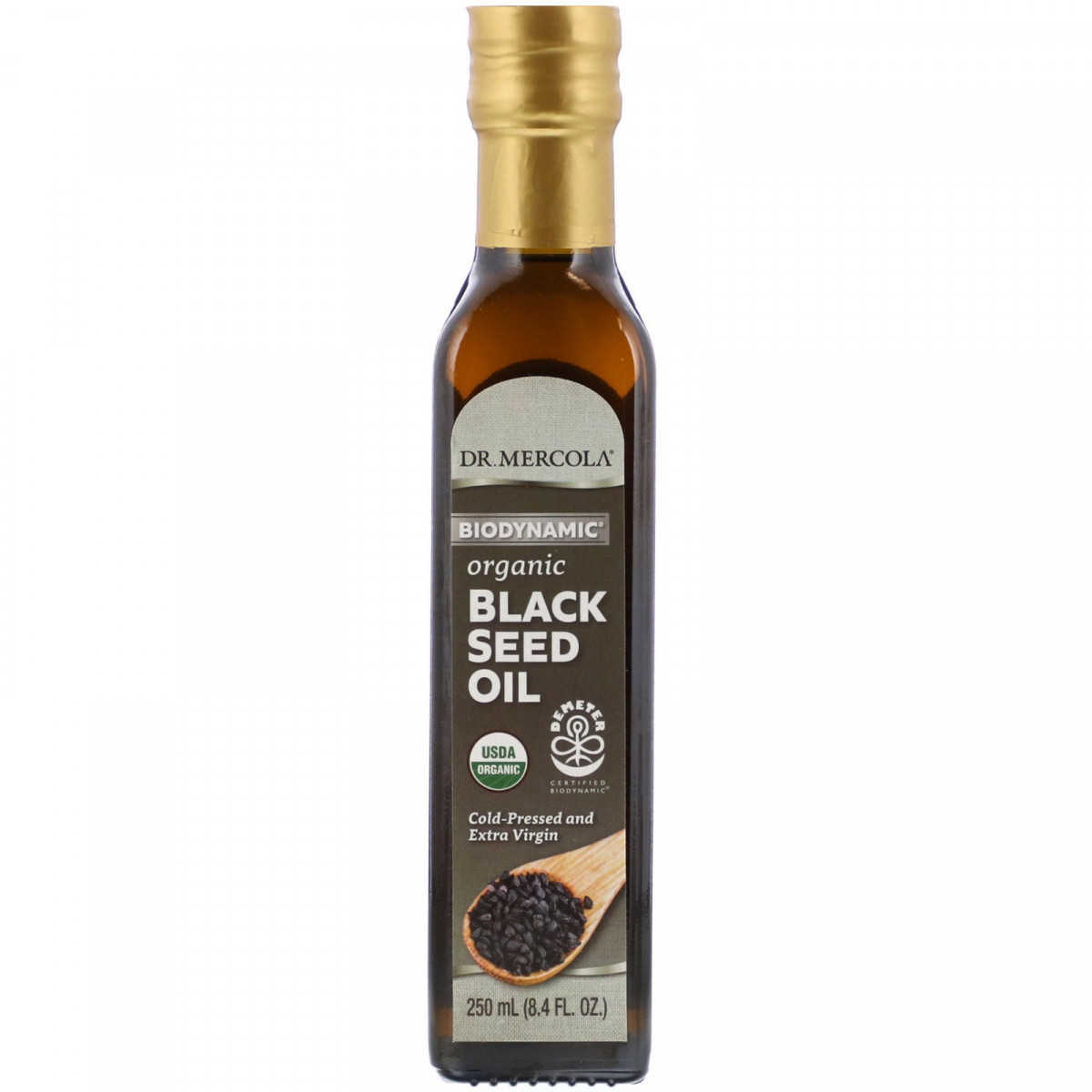 Біодинамічна органічна олія чорного насіння, Biodynamic Organic Black Seed Oil, Dr. Mercola, 250 мл BX96