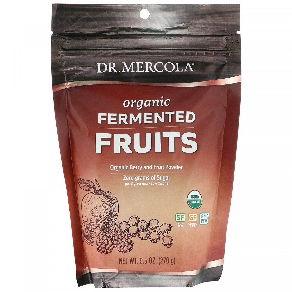 Органічні ферментовані фрукти, Dr. Mercola, 270 г BX964