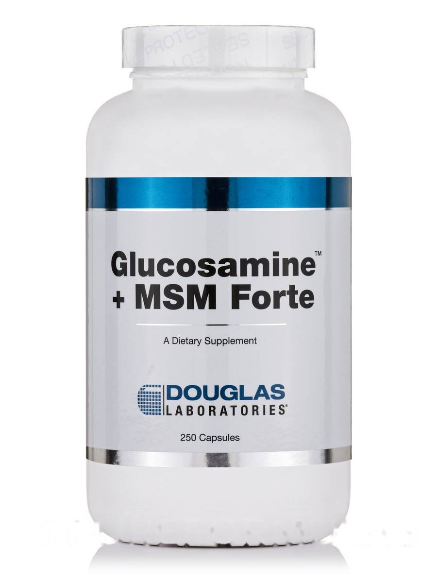 Глюкозамін + МСМ Форте, Glucosamine + MSM Forte, Douglas Laboratories, 250 капсул BX254