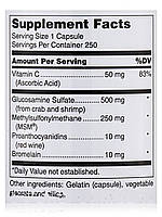 Глюкозамін + МСМ Форте, Glucosamine + MSM Forte, Douglas Laboratories, 250 капсул BX254, фото 5