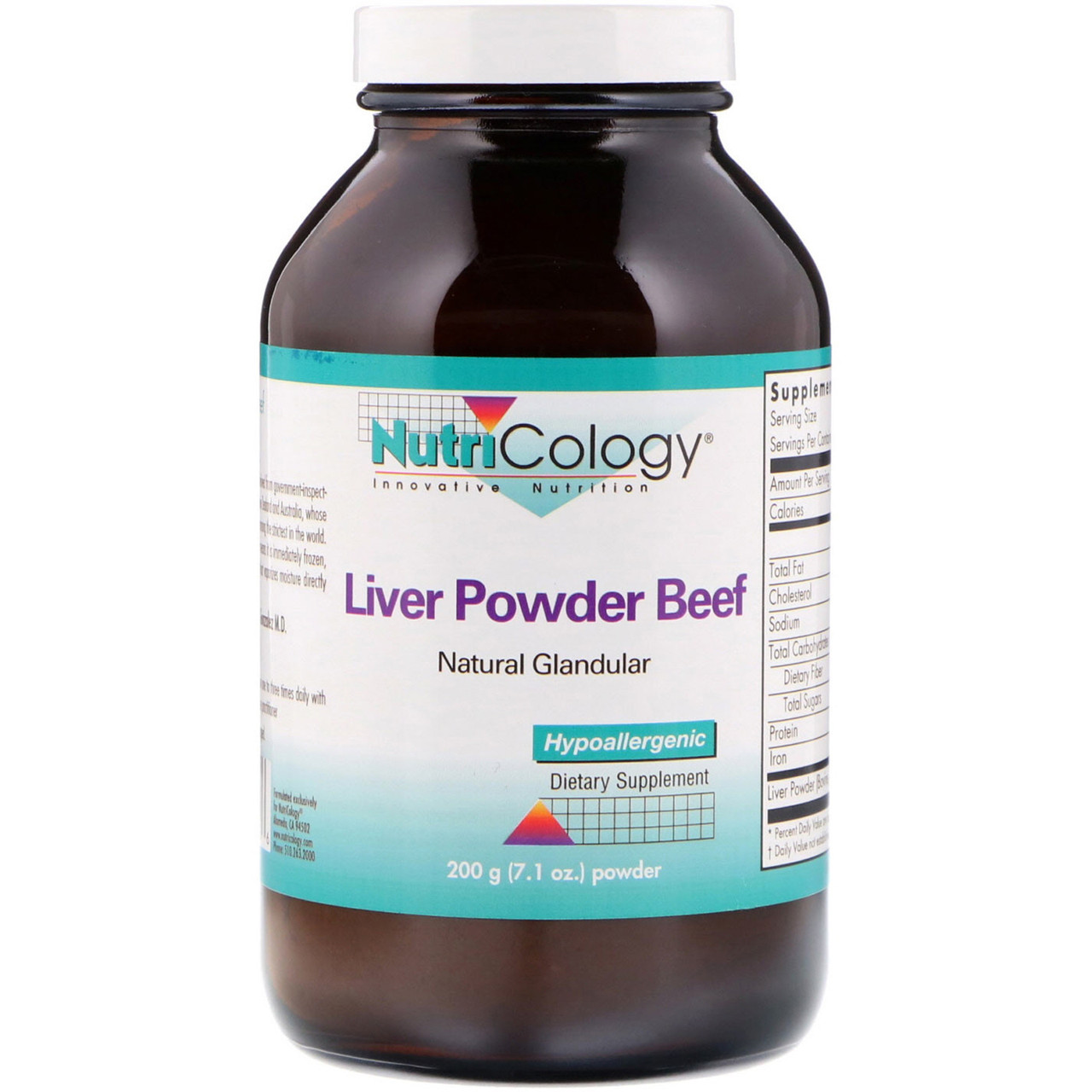 Nutricology, Liver Powder Beef, порошок, 200 г BX274