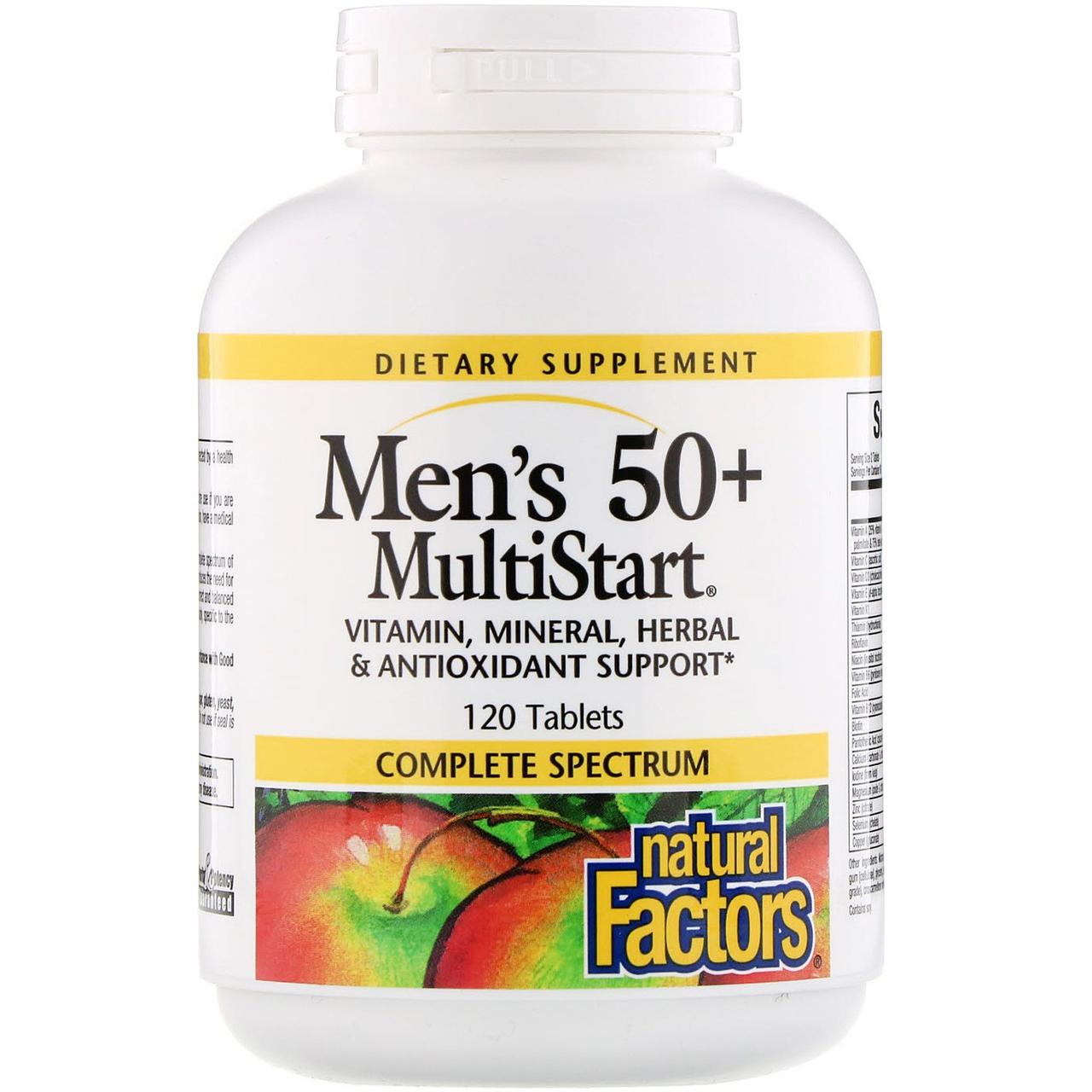 Вітамінний комплекс, Natural Factors 50+, 120 таблеток BX471
