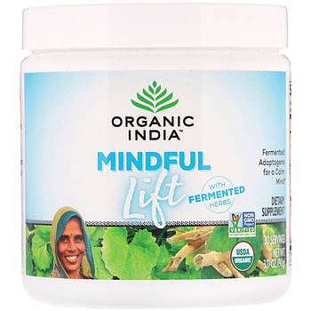 Ферментовані адаптогени, Mindful Lift, Fermented Adaptogens, Organic India, 90 г BX288
