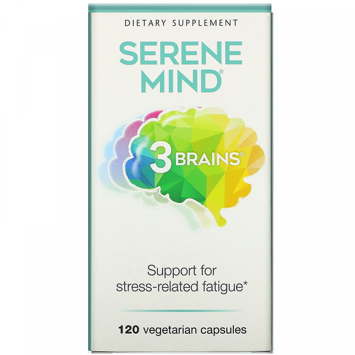 Вітаміни для мозку, 3 Brains, безтурботний розум, Natural Factors, 120 вегетаріанських капсул BX475