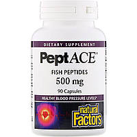 Пептиды из скумбрии, PeptACE, Natural Factors, 500 мг, 90 кап.