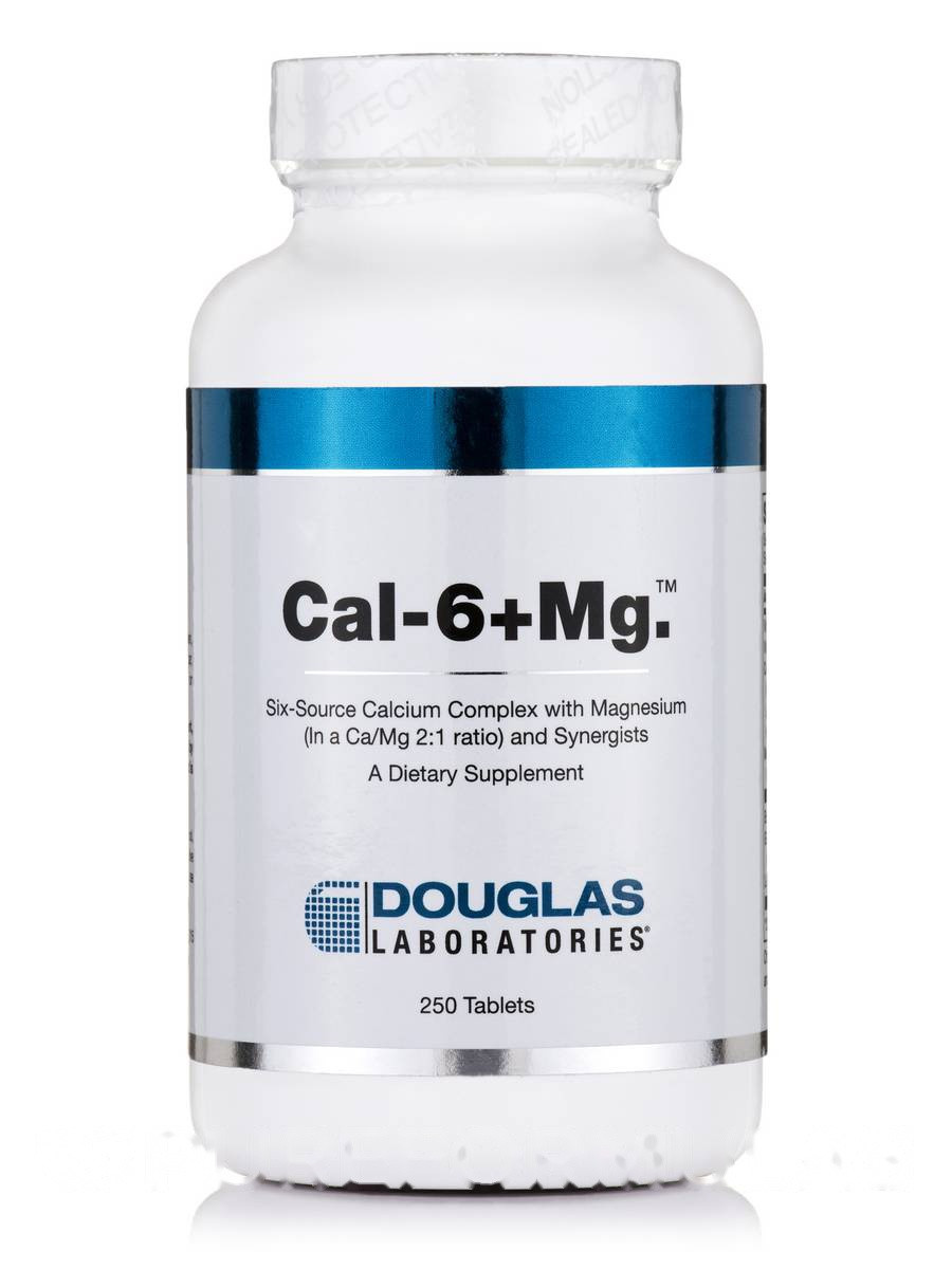 Купить Калий-6 + Магний, Cal-6 + Mg, Douglas Laboratories, 250 Таблеток ...
