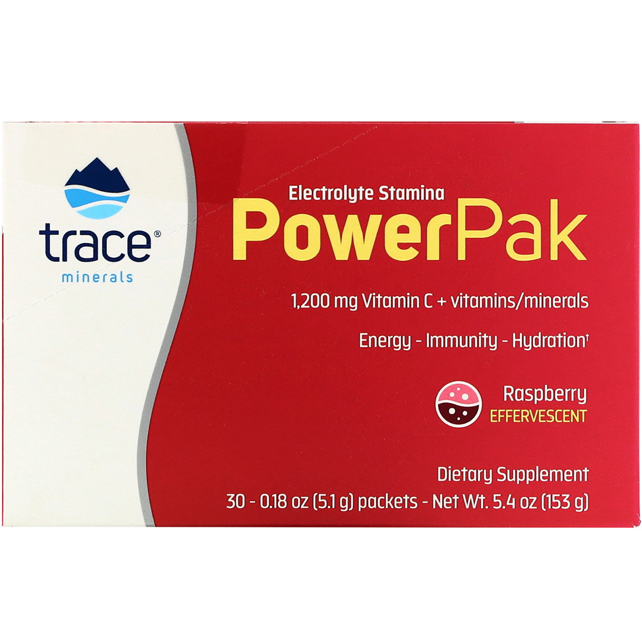 Електроліти (малина), Electrolyte Stamina, Trace Minerals Research, 32 пак., 6,2 г BX934