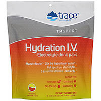 Пакеты для напитков с электролитом, малиново-лимонадный вкус, Hydration I.V., Electrolyte Drink Paks,