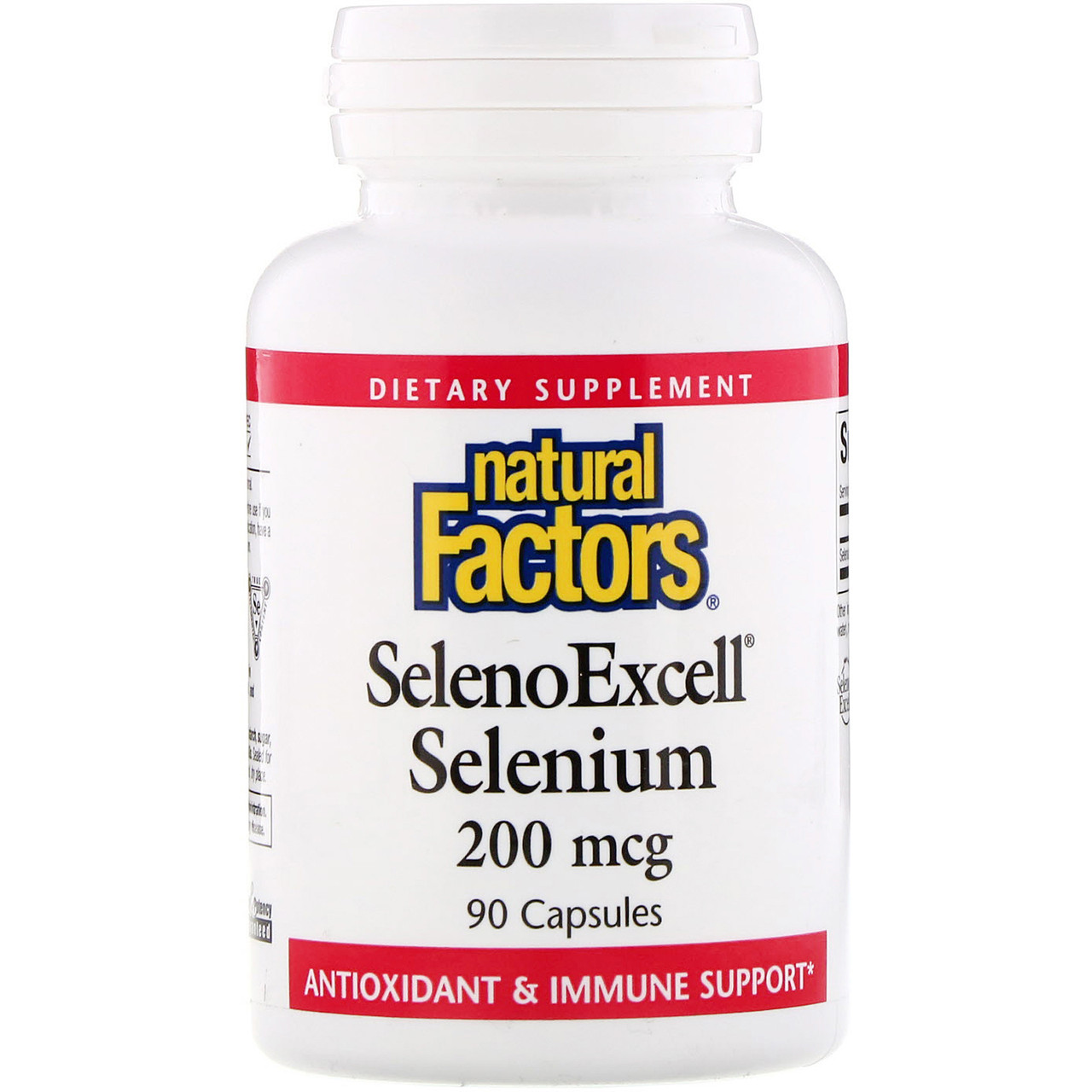Селен (SelenoExcell, Selenium Yeast), Natural Factors, 200 мкг, 90 капсул BX377