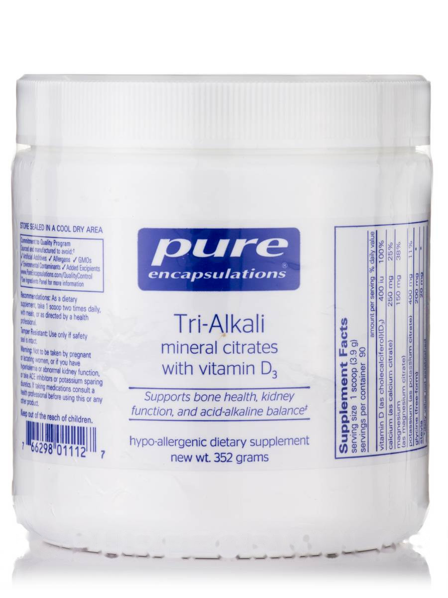 Три-жовчі, Tri-Alkali, Pure Encapsulations, 352 грам BX296, фото 1