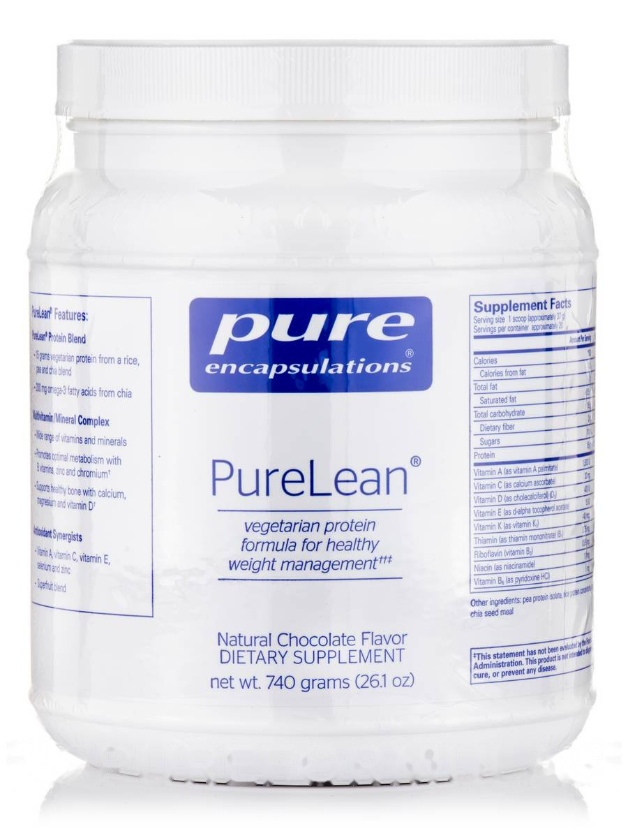 PureLean, Натуральний шоколадний смак, PureLean Natural Chocolate Flavor, Pure Encapsulations, 26.1 унції (740