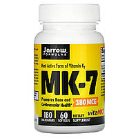 Jarrow Formulas, MK-7, Most Active Form of Vitamin K2, 180 mcg, 60 Softgels