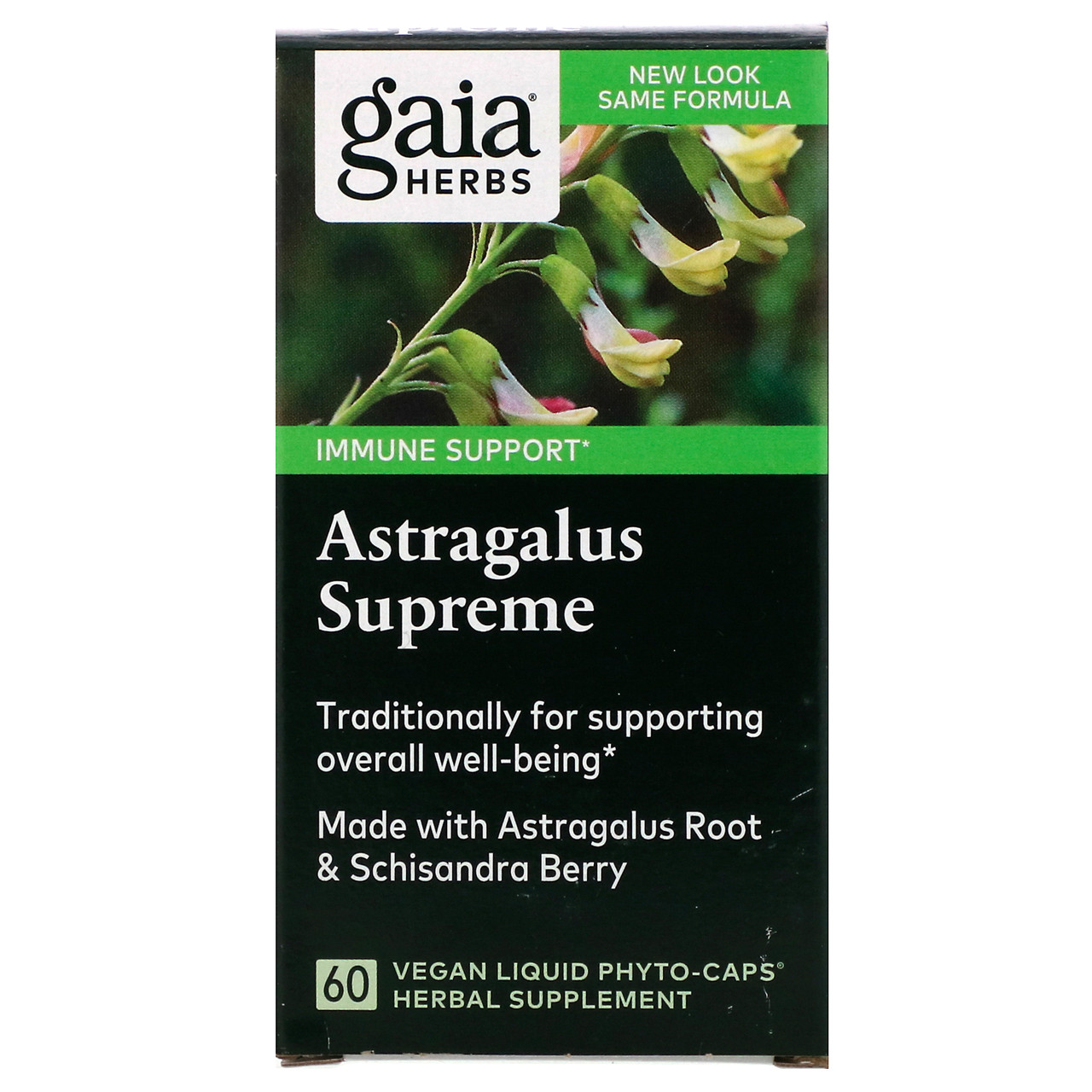 Астрагал, Astragalus Supreme, Gaia Herbs, 60 капсул BX333