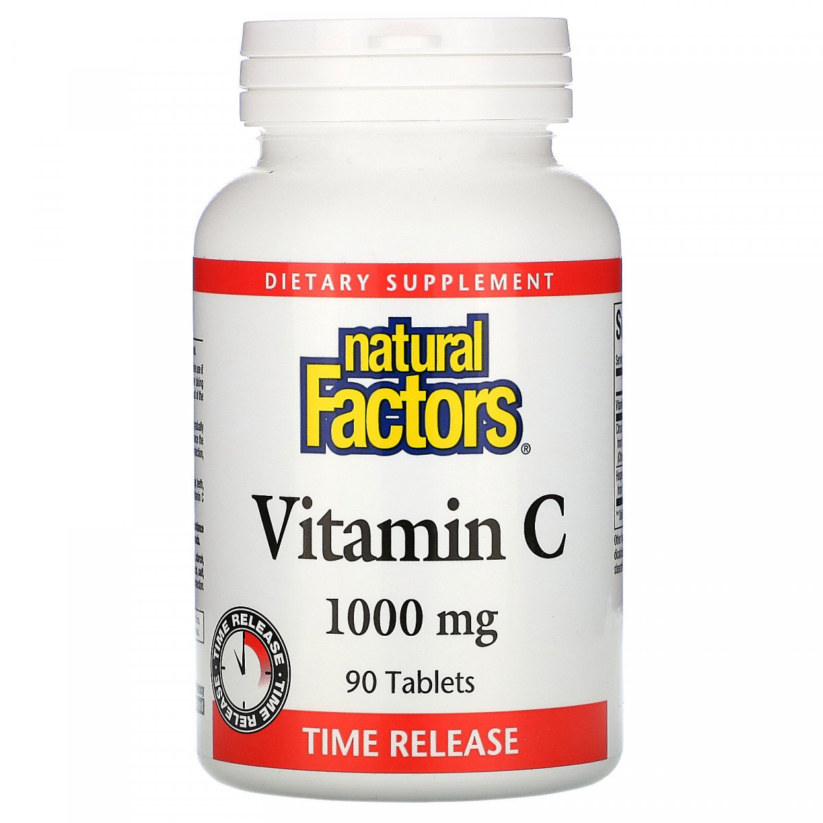 Вітамін С, Vitamin C, Natural Factors, 1000 мг, 90 таблеток BX399